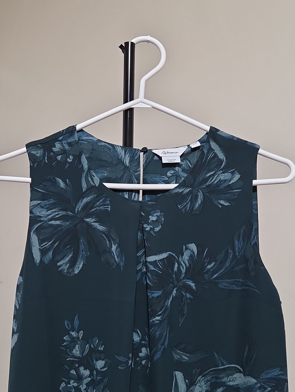 Nwt Reitmans Dark Teal Floral Layered Chemise - Picture 3 of 8